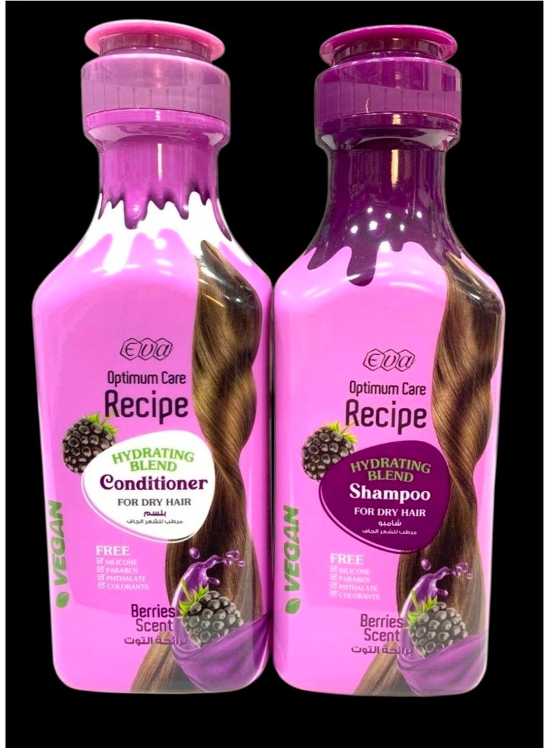 Eva Shampoo FOR DRY HAIR +Conditioner for DRY HAIR with BERRIES Scent 370+370ML